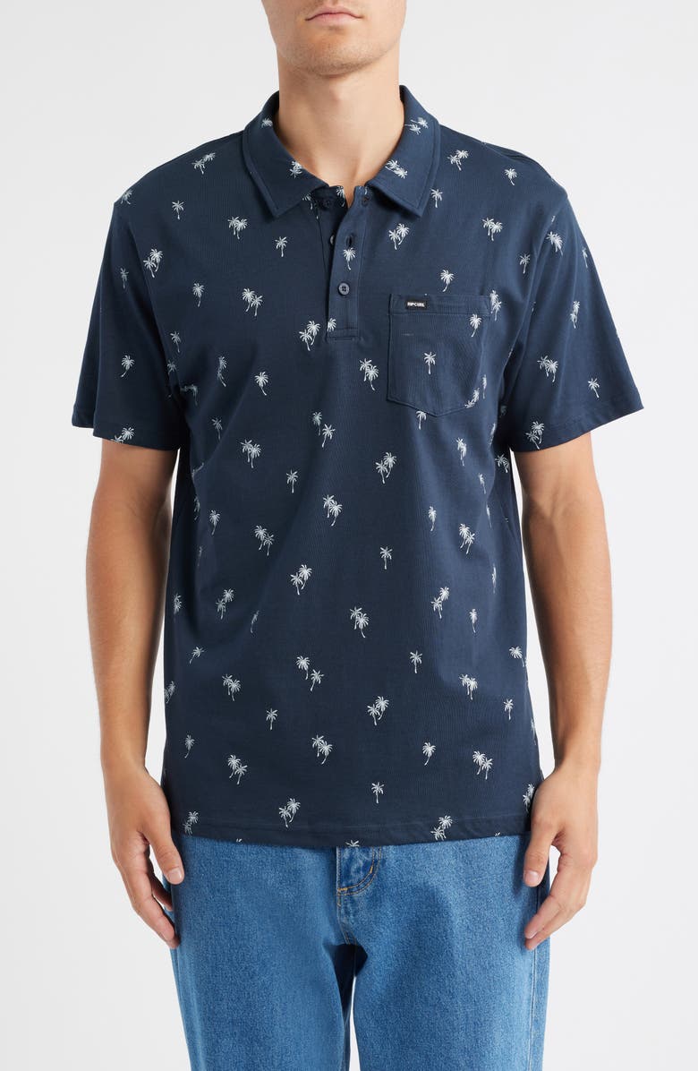 Rip Curl Fun Times Cotton Polo, Main, color, Navy