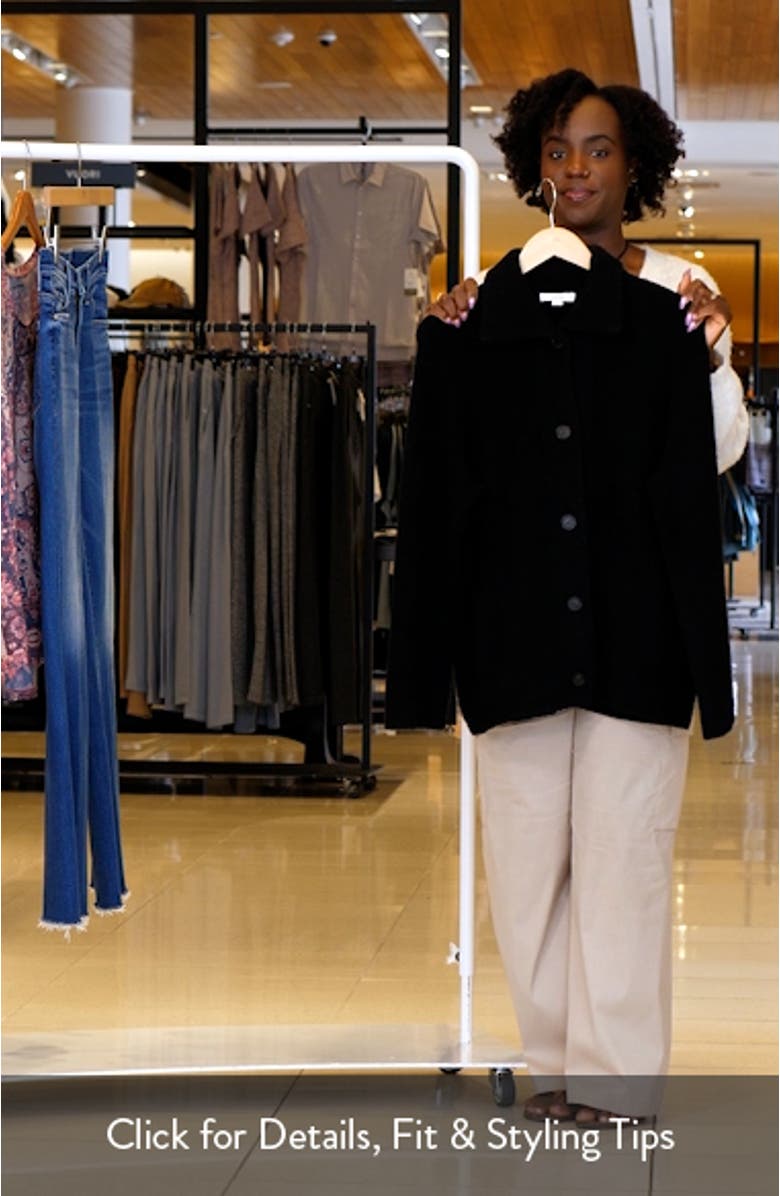 Spread Collar Button Cardigan