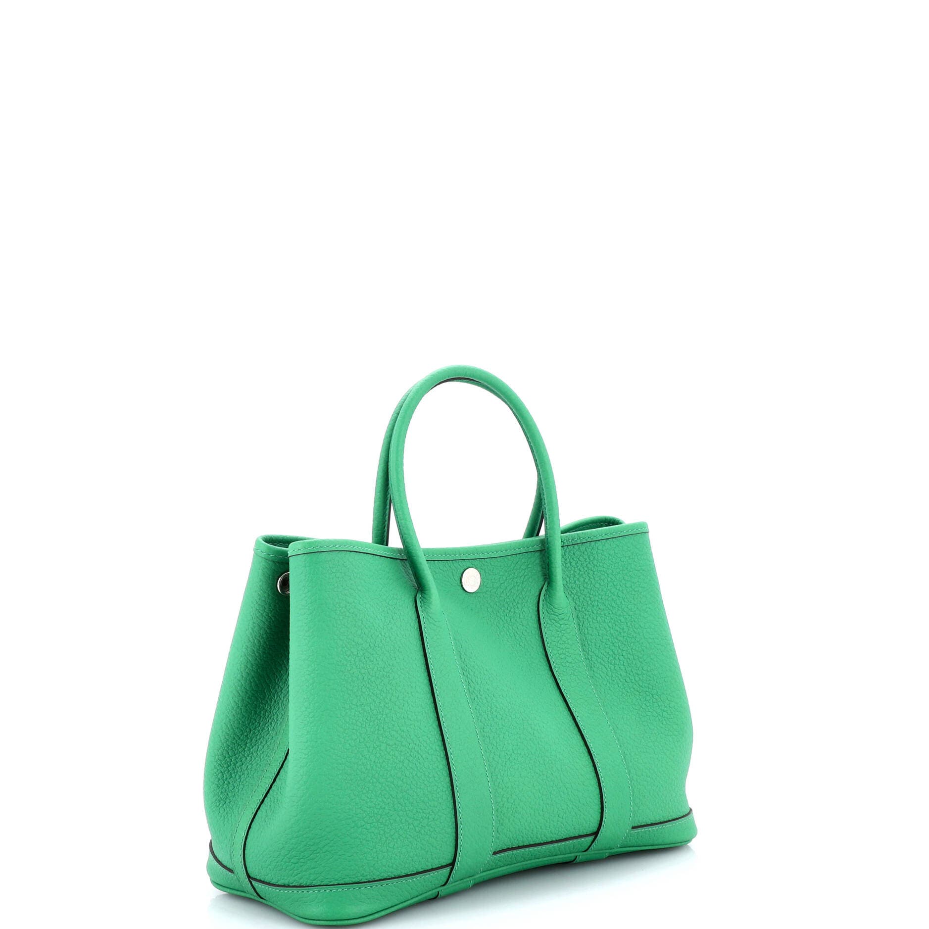 Pre-Owned Hermes Garden Party Tote Leather 30, Alternate, color, Green