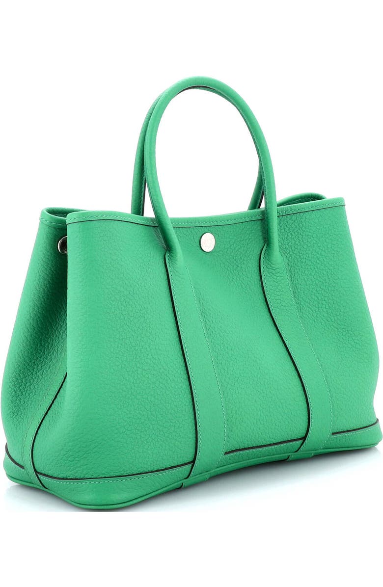 Pre-Owned Hermes Garden Party Tote Leather 30, Alternate, color, Green