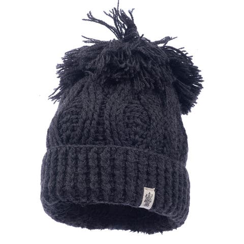 Big Pom Rib Fold Hat