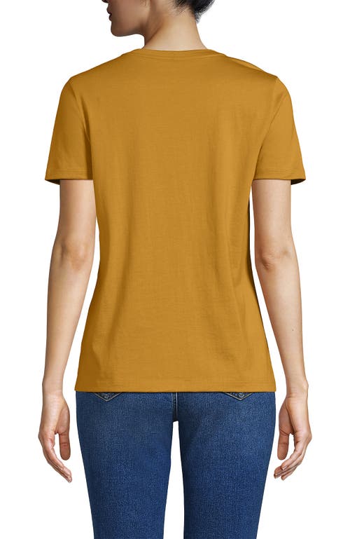 Lands' End Relaxed Supima Cotton Crew Neck T-shirt In Yellow
