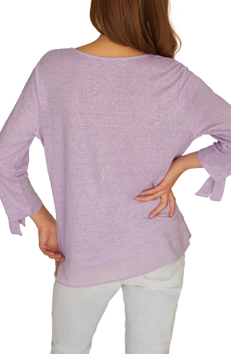 Sanctuary Sylvie Tiered Hem Linen Tee, Alternate, color, 