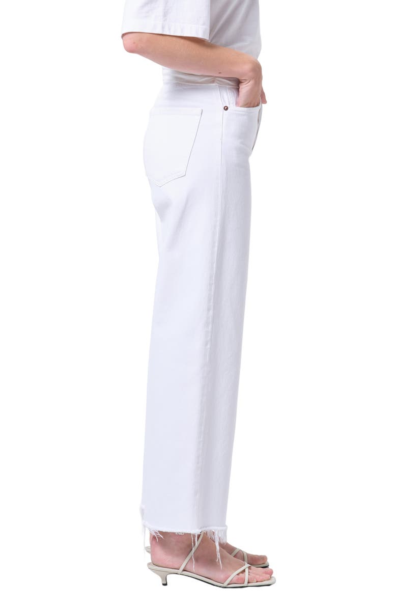AGOLDE Ren High Waist Wide Leg Jeans, Alternate, color, Marshmallow White