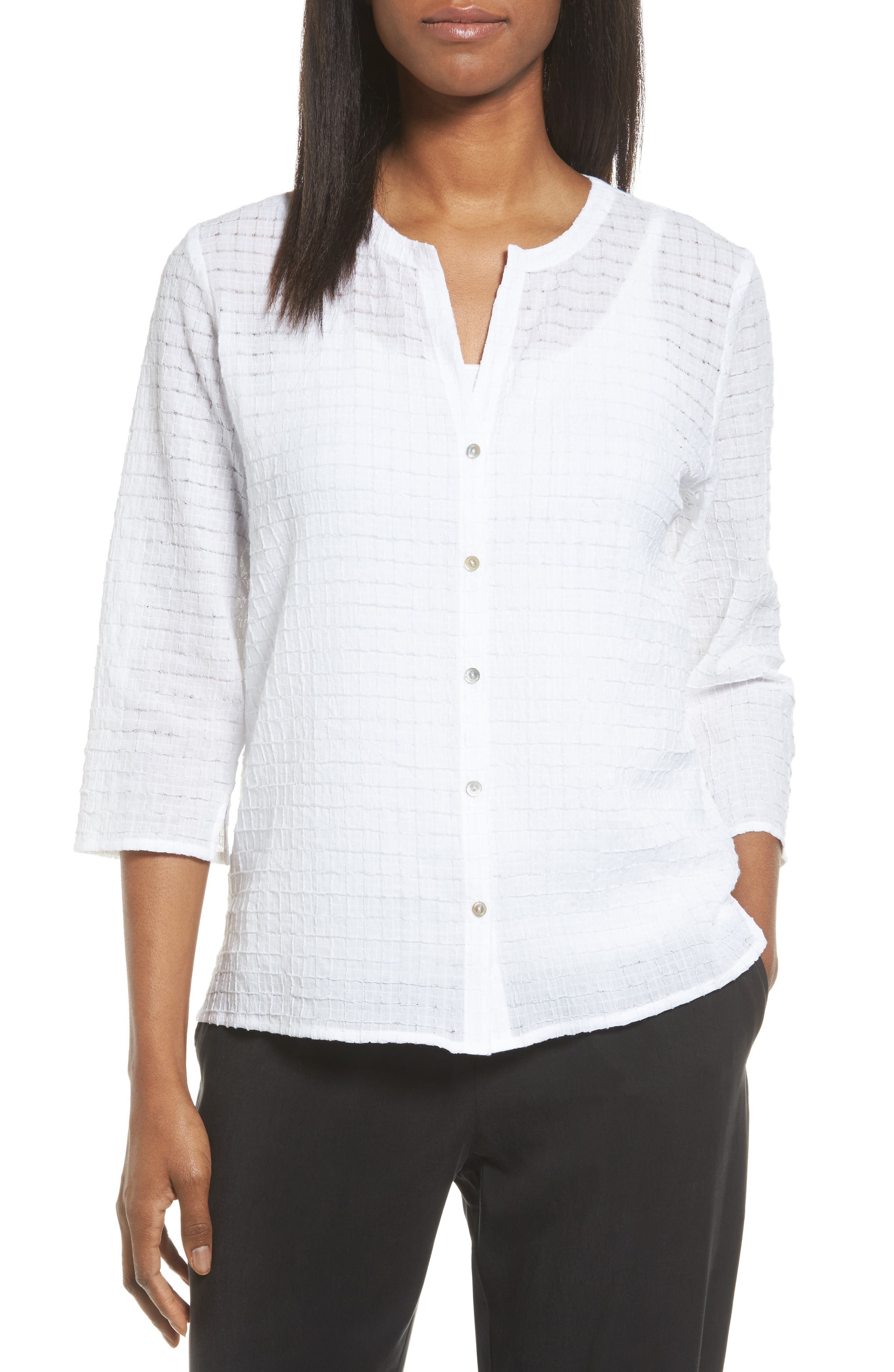 Check Textured Blouse