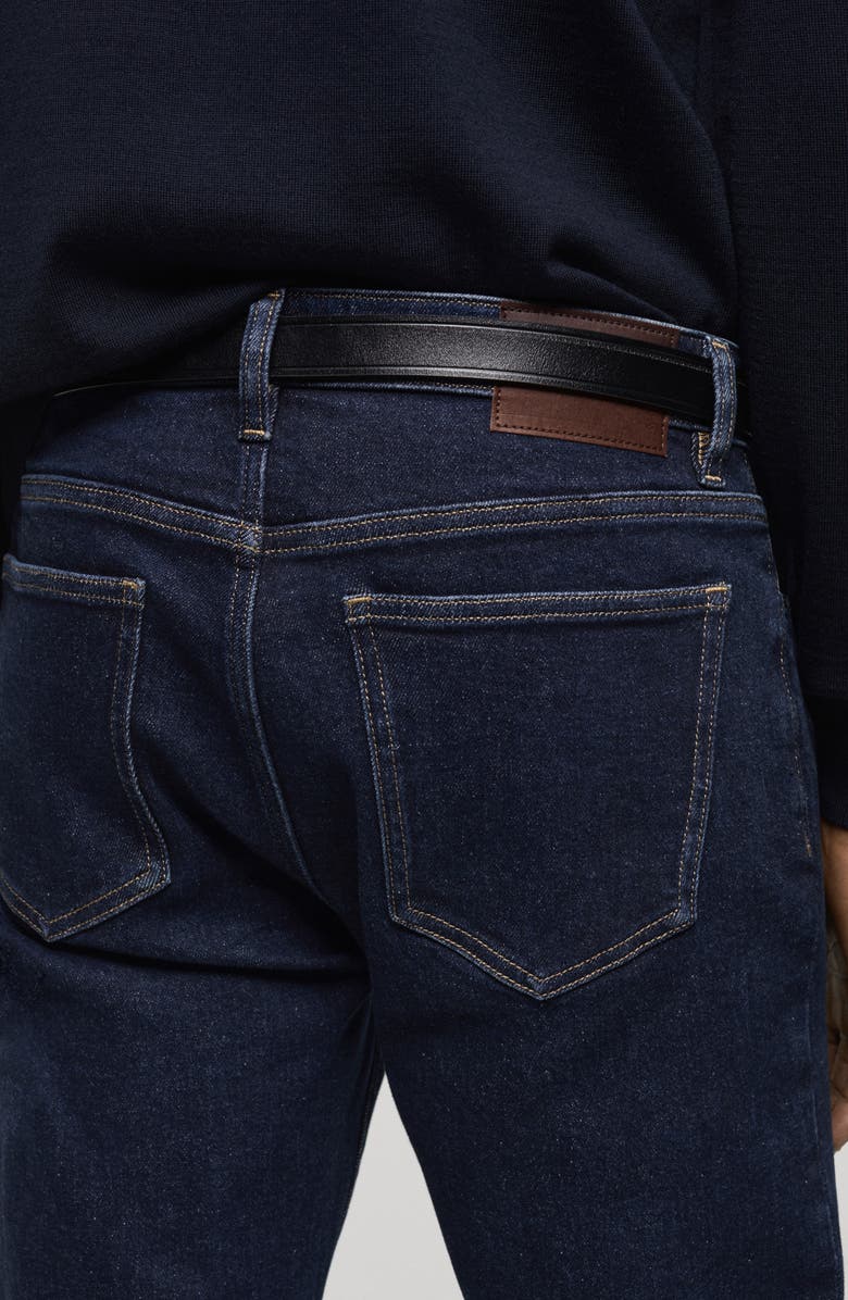 MANGO Jan Slim Tapered Leg Jeans, Alternate, color, Open Blue