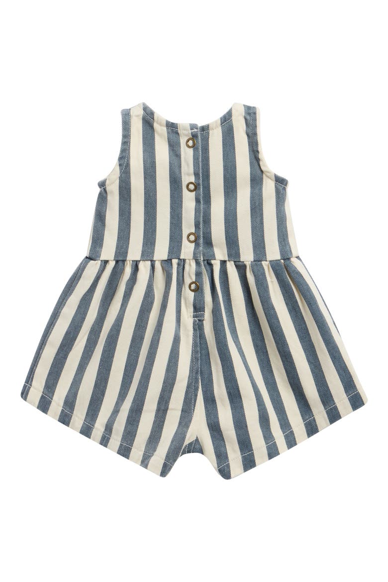 Dani Stripe Denim Romper, Alternate, color, NATURAL
