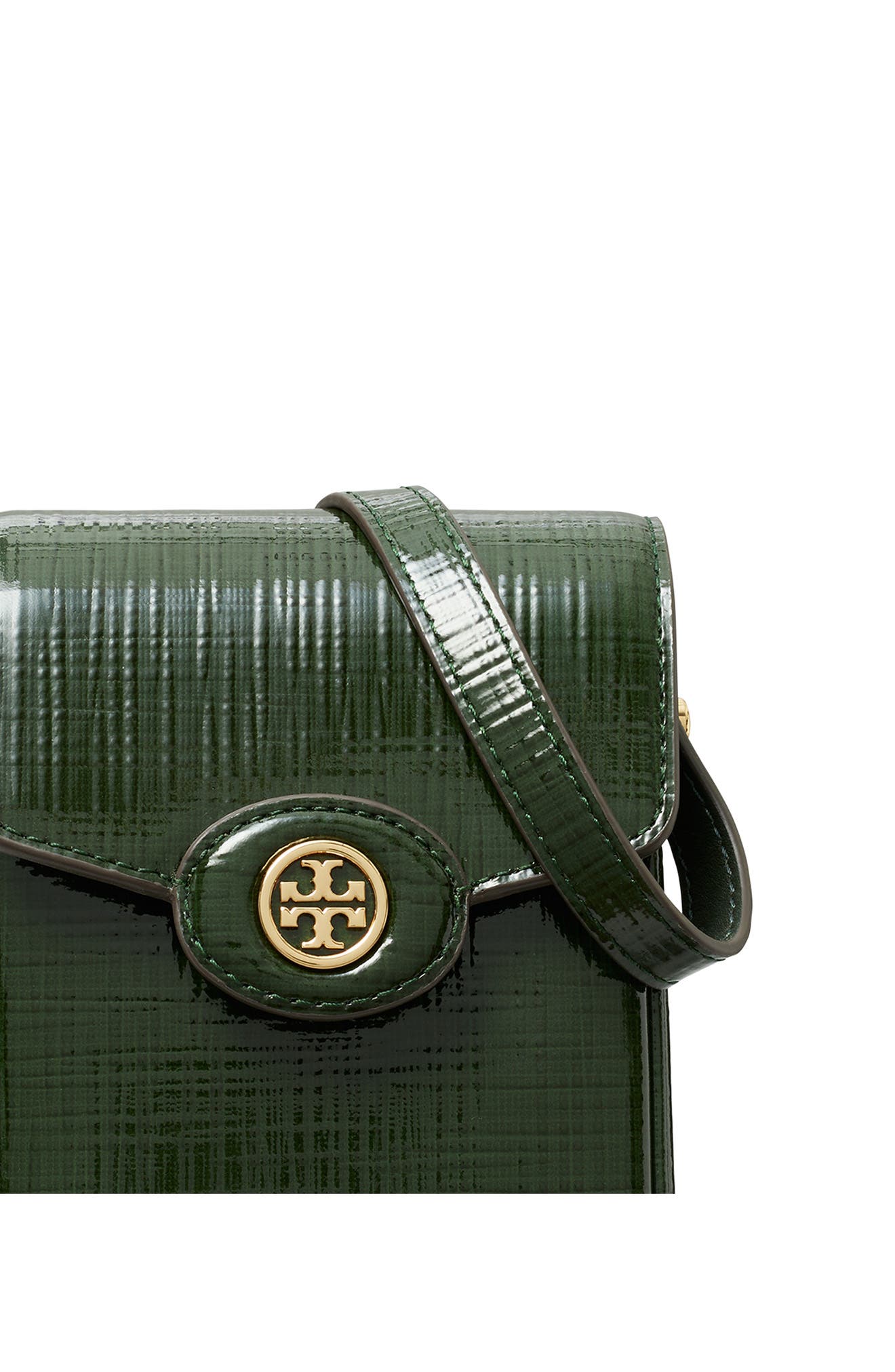 Tory Burch Robinson Leather Phone Crossbody Bag, Alternate, color, 