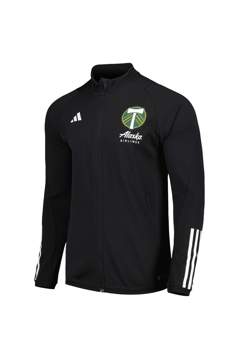 Men's adidas Black Portland Timbers 2023 On-Field AEROREADY Full-Zip Training Top, Alternate, color, Black