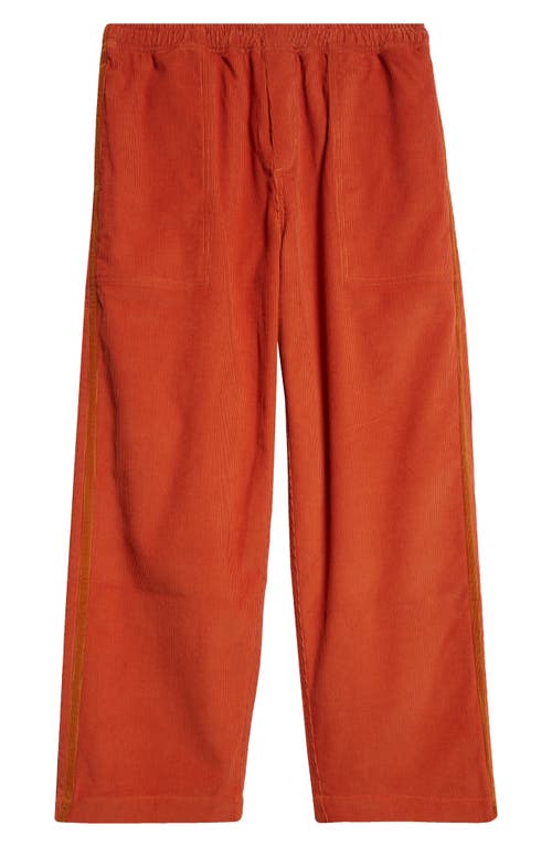 Bode Stripe Trim Corduroy Track Pants In Multicolor
