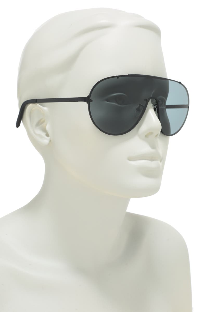 Sean John 138mm Metal Blackmounted Shield Sunglasses, Alternate, color,