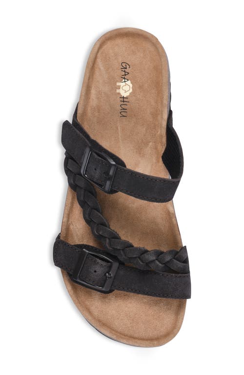 Gaahuu Braided Slide Sandal In Brown