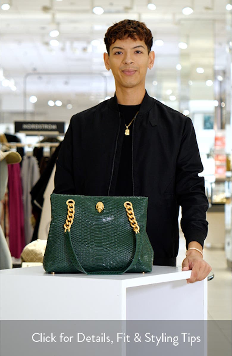 Kensington Croc Embossed Leather Tote, sales video thumbnail