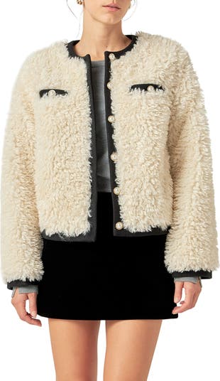 JOLIE vegan mohair jacket - Marshmellow