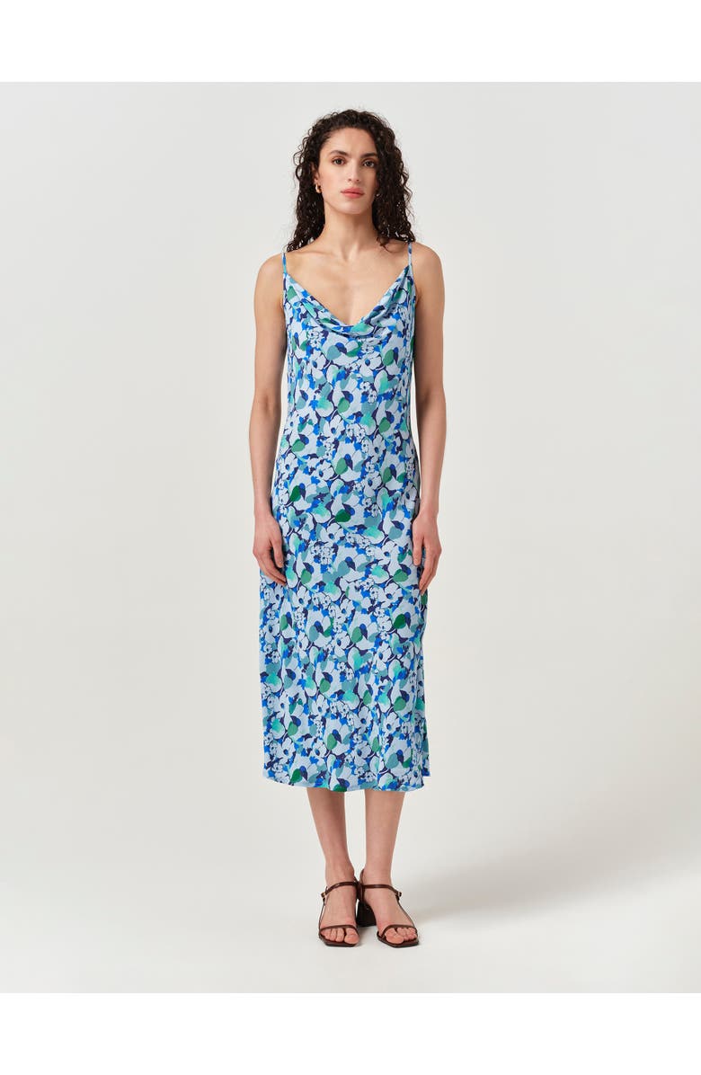 Ghost London Stacy Cowl Neck Crepe Midi Dress, Main, color, 