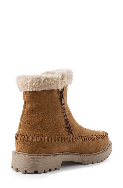 Jelavu Jennie Faux Shearling Lined Whipstitch Boot In Brown