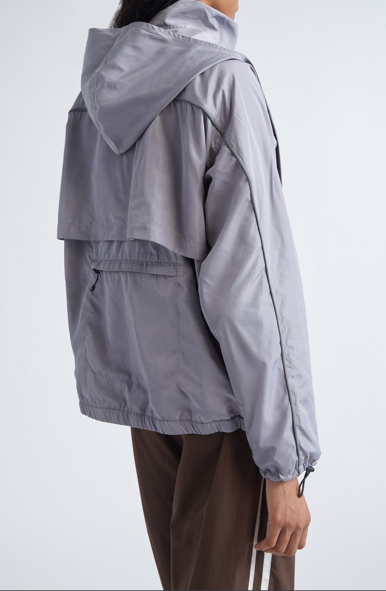 Sandy Liang Sienna Taffeta Anorak, Alternate, color, Grey