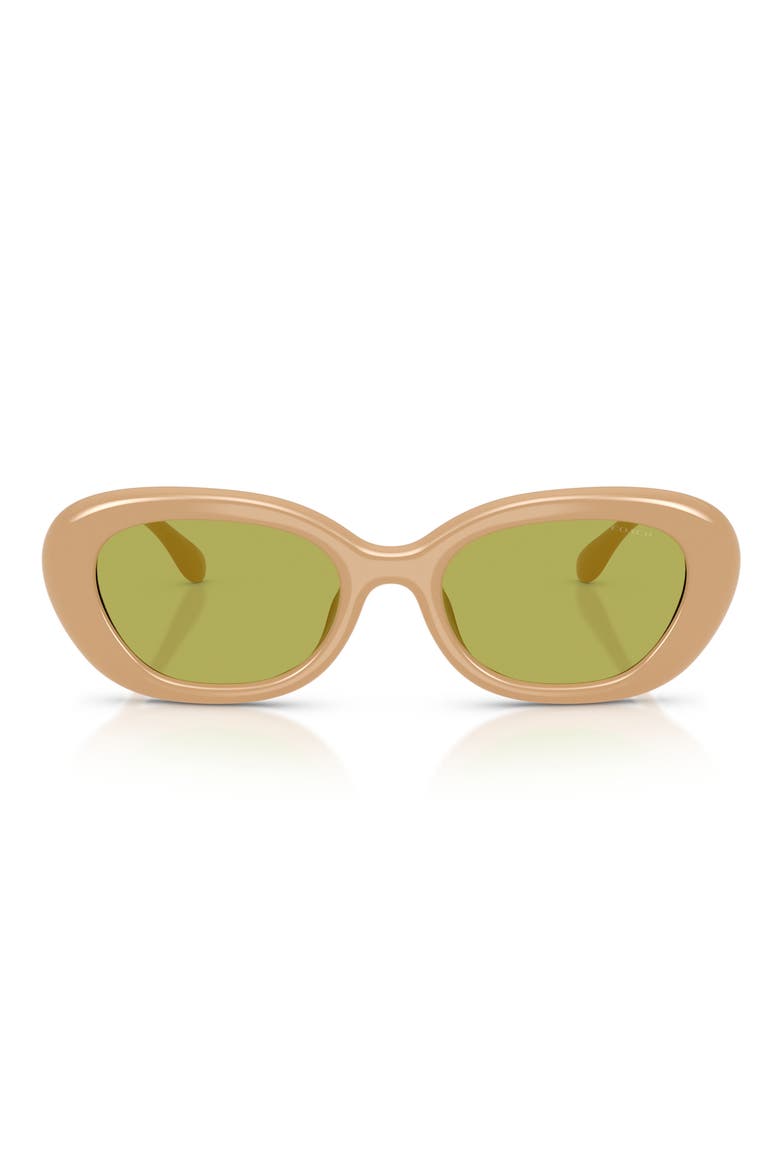 54mm Oval Sunglasses, Main, color, SOLID EGGSHELL / PISTACHIO SOLID