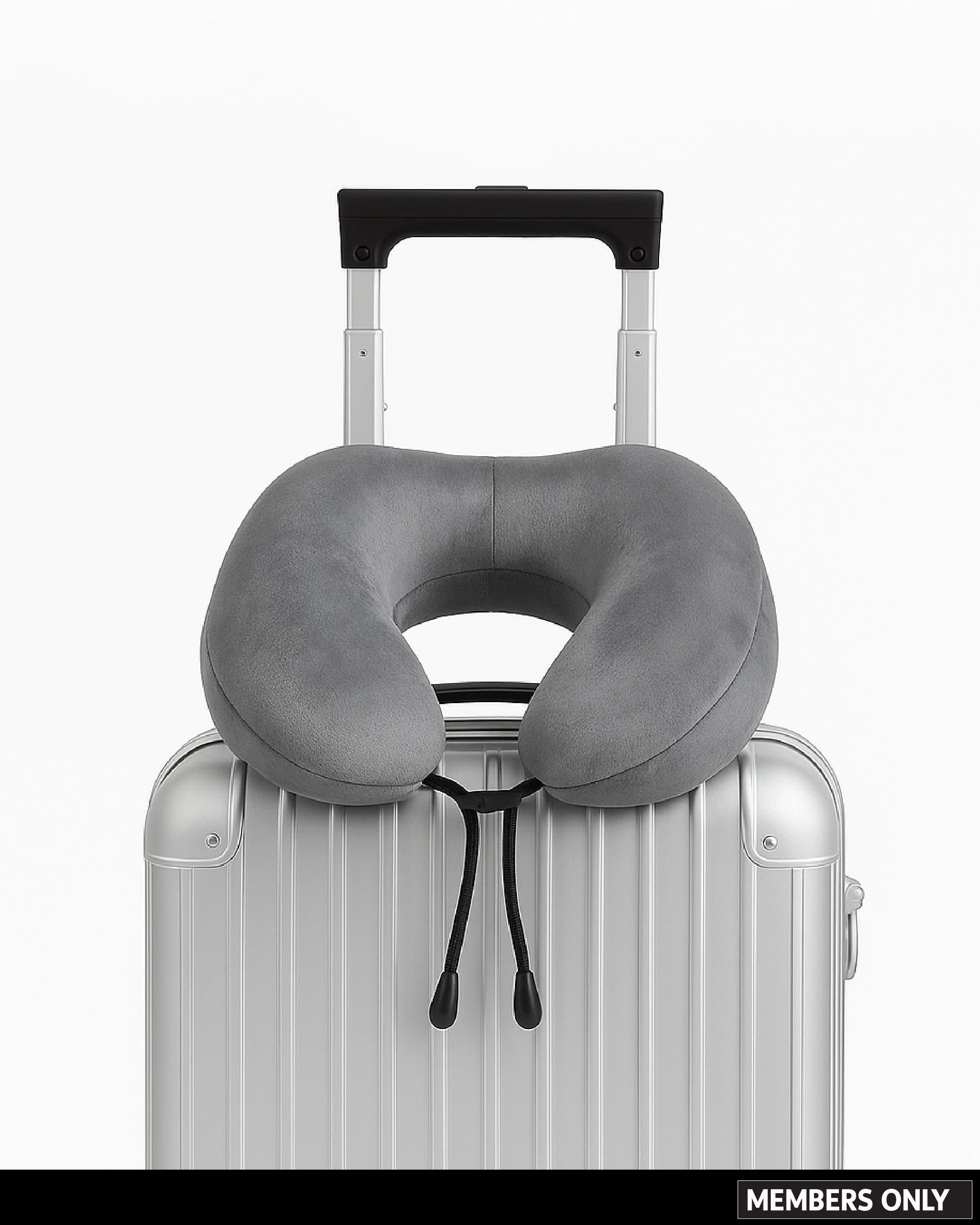 Members Only Memory Foam Travel Neck Pillow, Alternate, color, Black