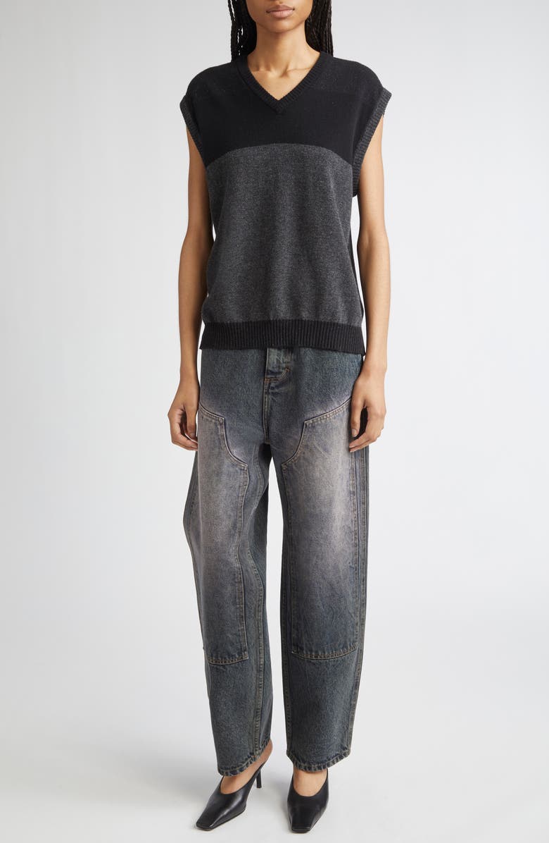 Eckhaus Latta Double Knee Baggy Jeans, Alternate, color, 