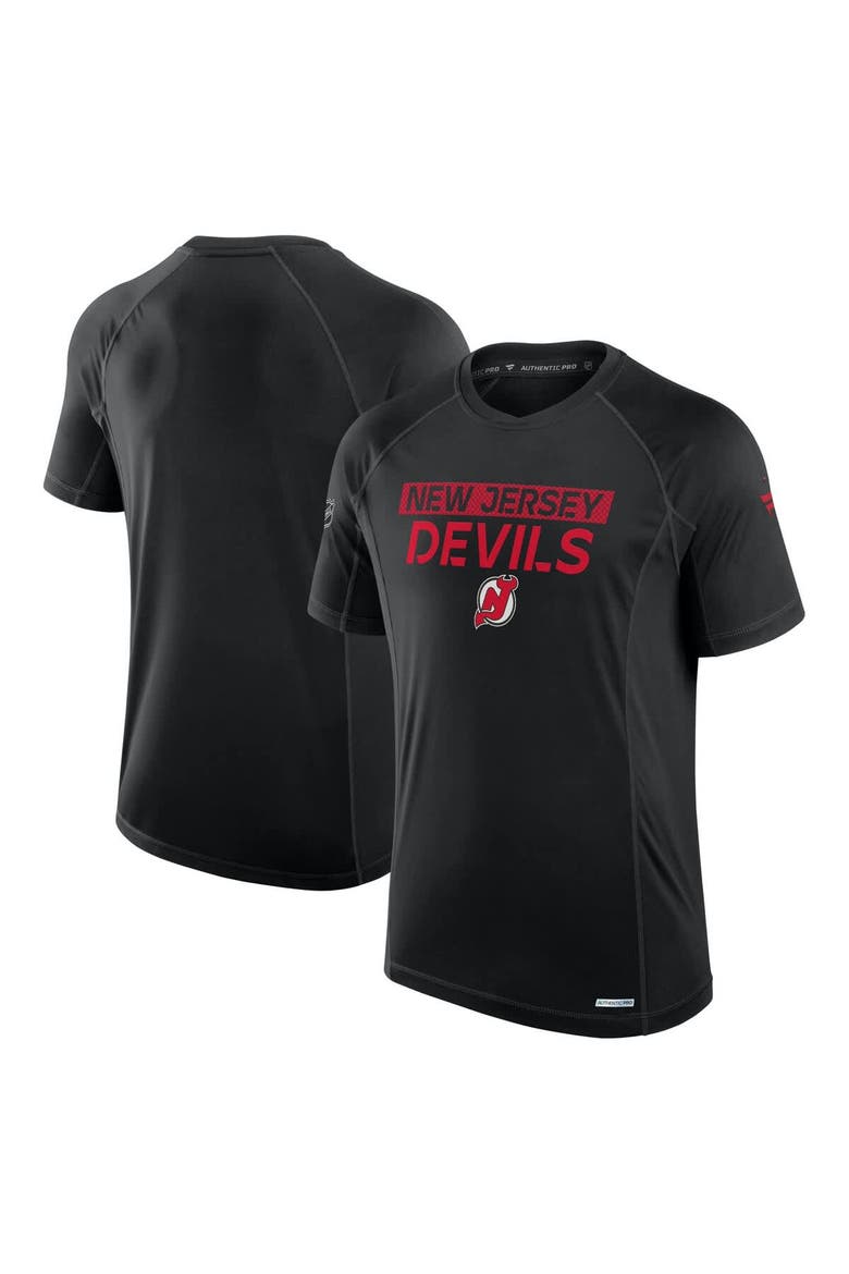 Men's Fanatics Black New Jersey Devils Authentic Pro Rink Tech T-Shirt, Main, color, Black