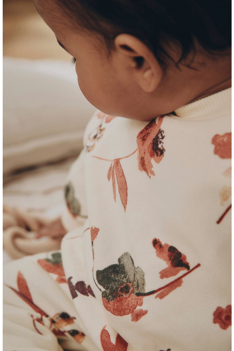 Kids' Watercolor Floral 2-Piece Sweat Set, Alternate, color, NEUTRAL