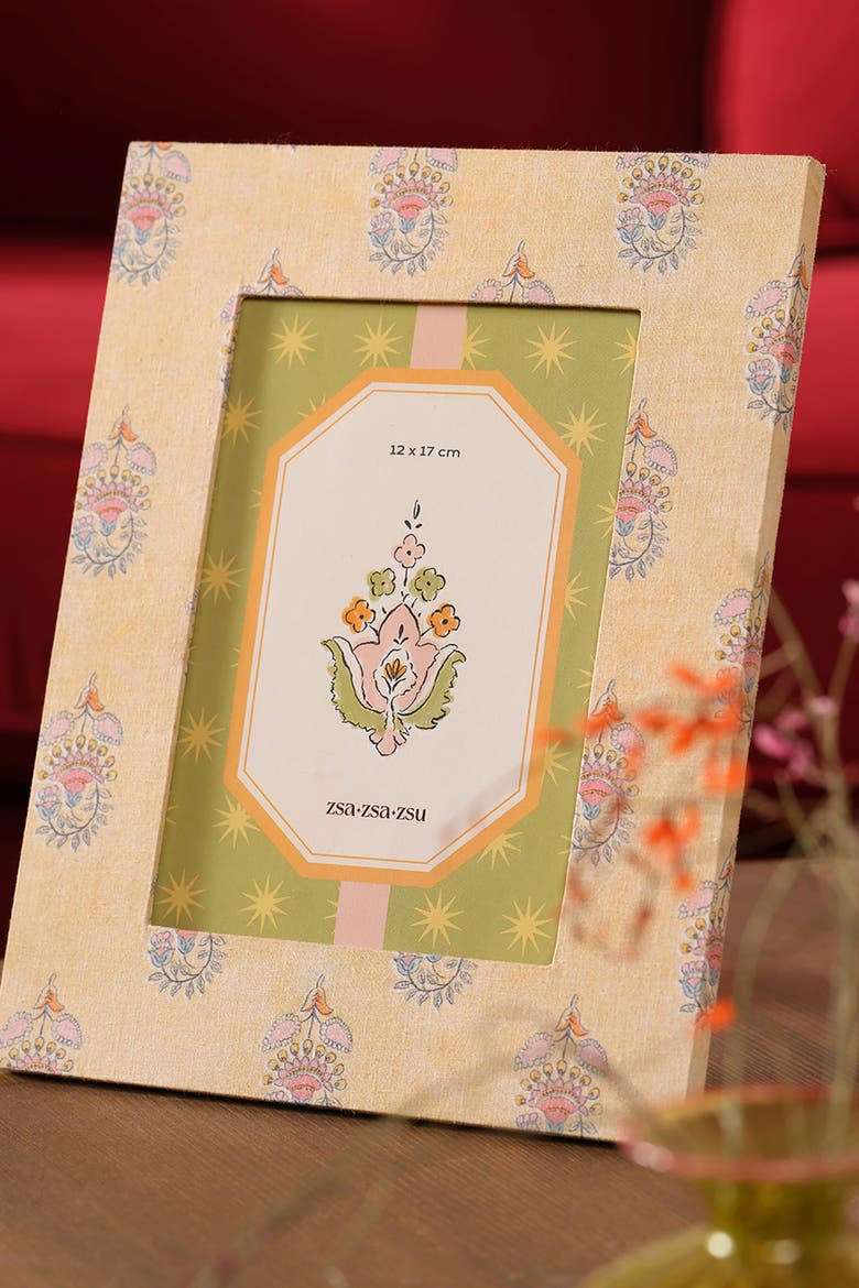 Noida Printed Frame 7.2X9 In, Alternate, color, Cream