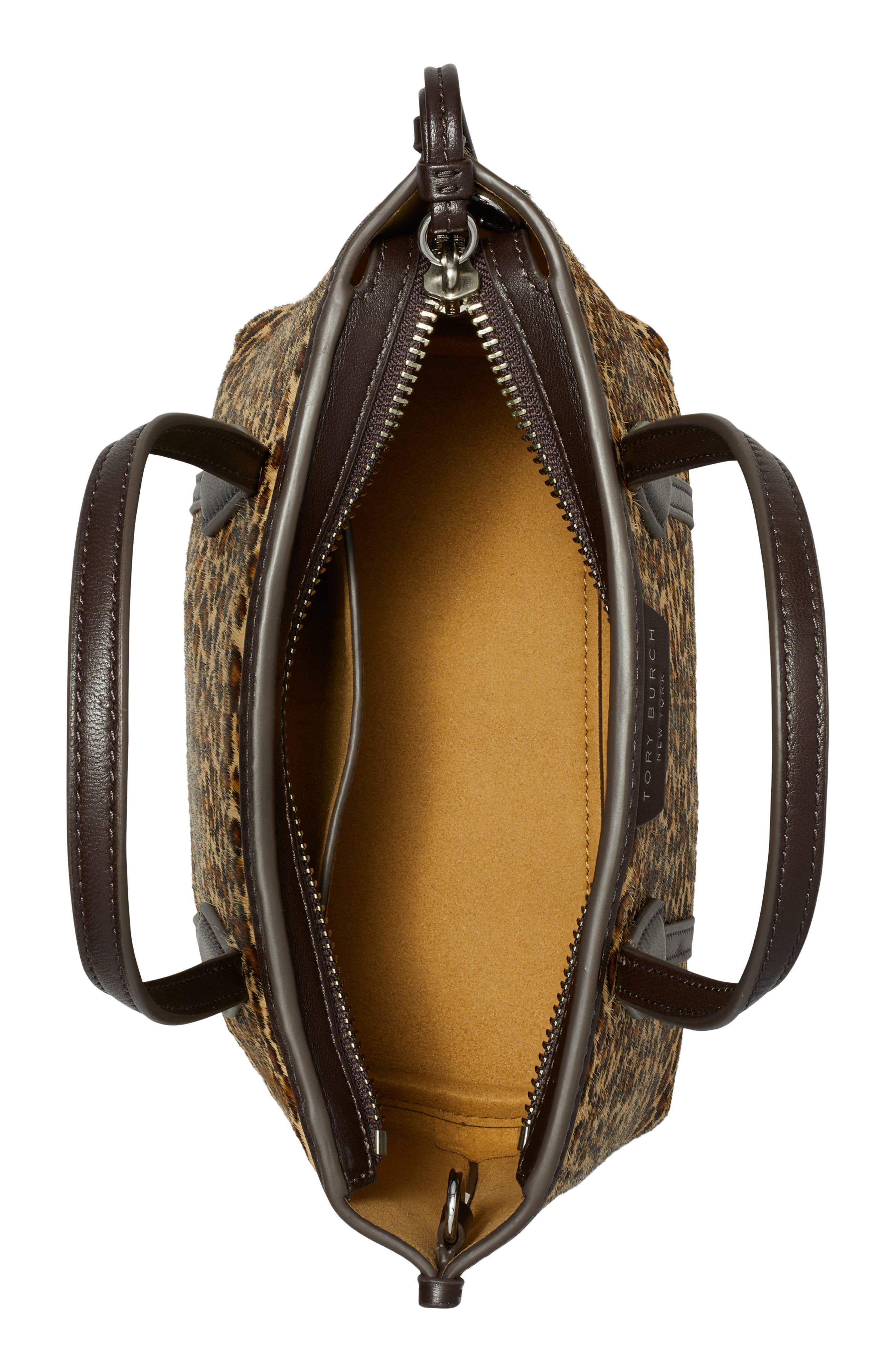 Tory Burch Mini Perry Leopard Genuine Calf Hair Tote, Alternate, color, Leopard Multi