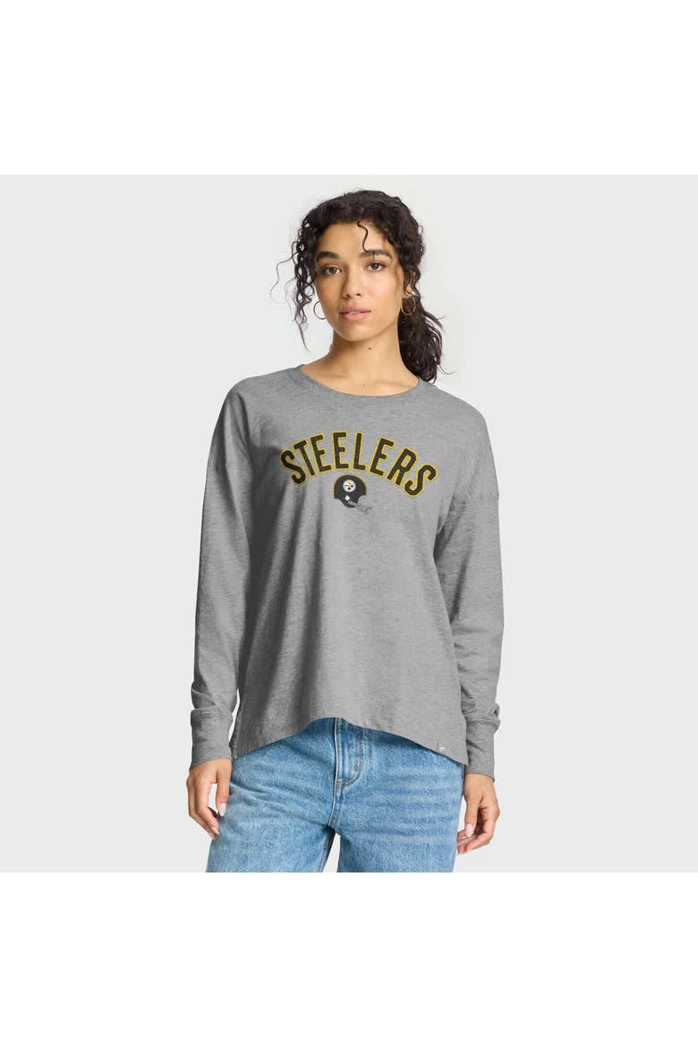 Women's Fanatics Heather Gray Pittsburgh Steelers Hometown Legacy Long Sleeve T-Shirt, Main, color, Heather Gray