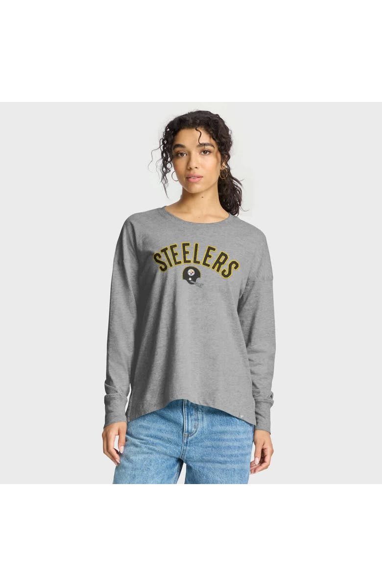FANATICS Women's Fanatics Heather Gray Pittsburgh Steelers Hometown Legacy Long Sleeve T-Shirt, Main, color, Heather Gray