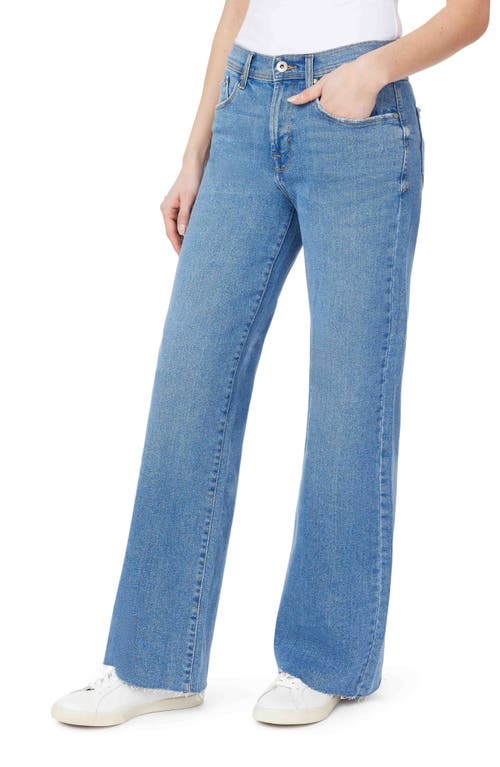 Kensie The Kaya High Rise Wide Leg Jeans In Blue