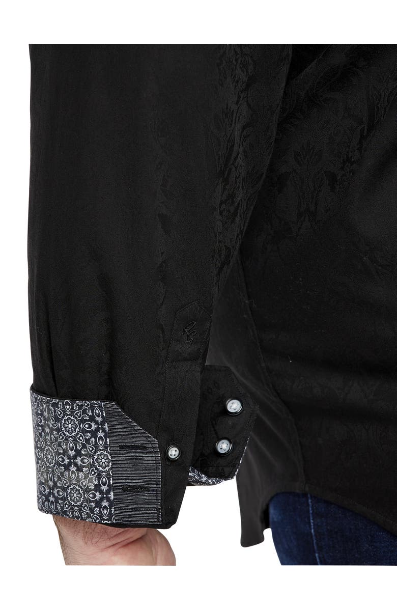 Robert Graham Highland Sport Shirt, Alternate, color, Black