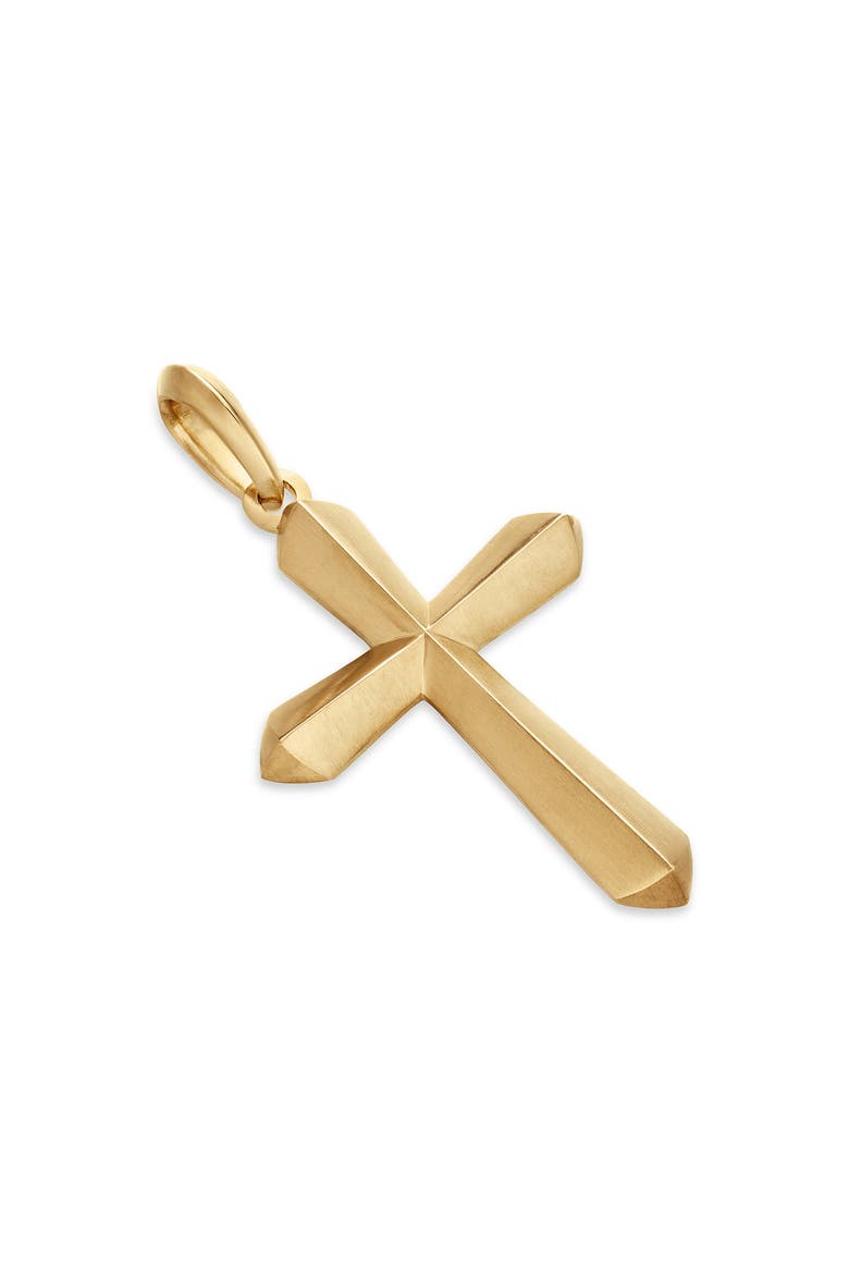 Roman XL Cross Amulet in 18K Yellow Gold, Alternate, color, YELLOW GOLD