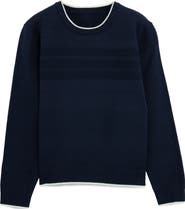 XRAY Kids' Moto Ribbing Detail Crewneck Sweater