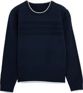 XRAY Kids' Moto Ribbing Detail Crewneck Sweater
