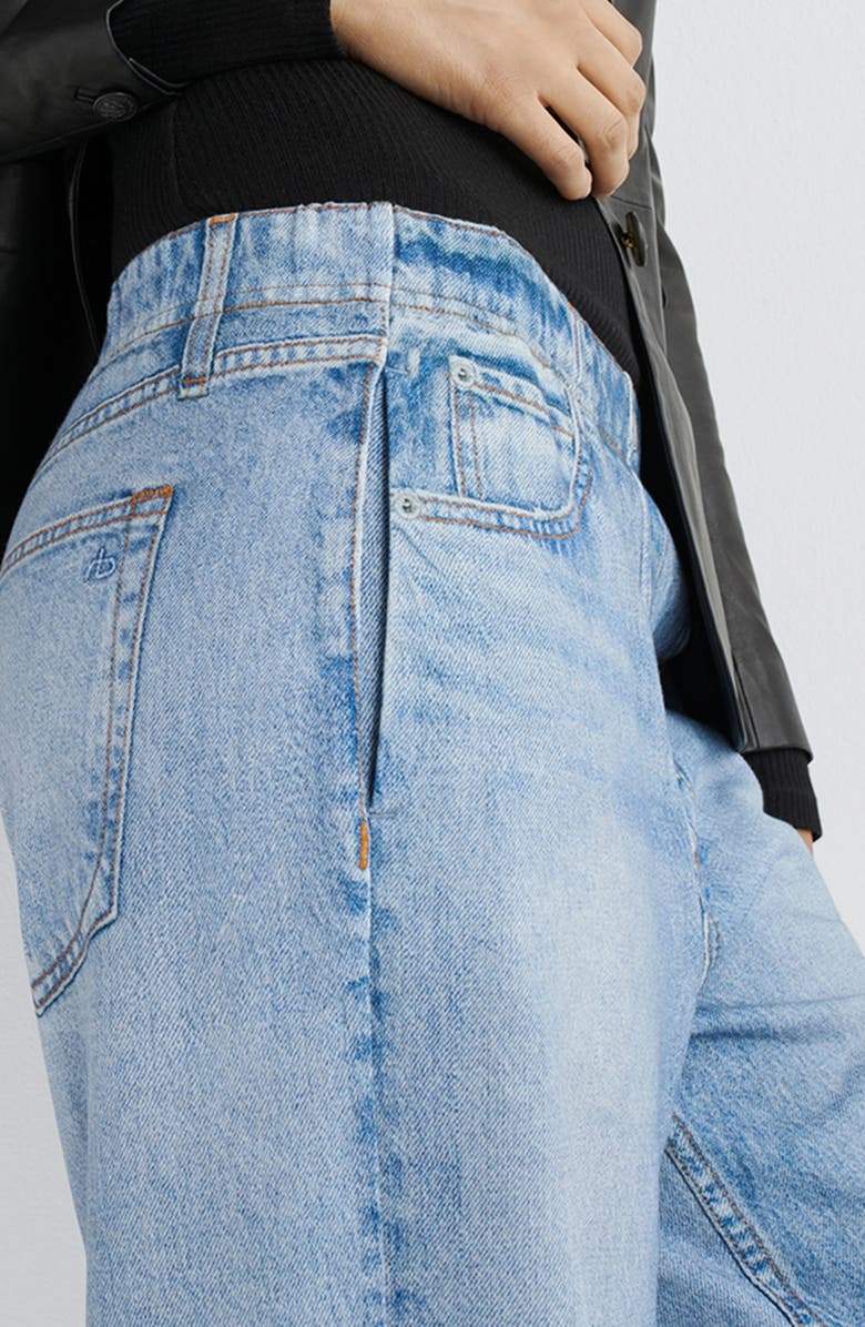 rag & bone rb Miramar Wide Leg Cotton Terry Sweatpant Jeans, Alternate, color, Tulip