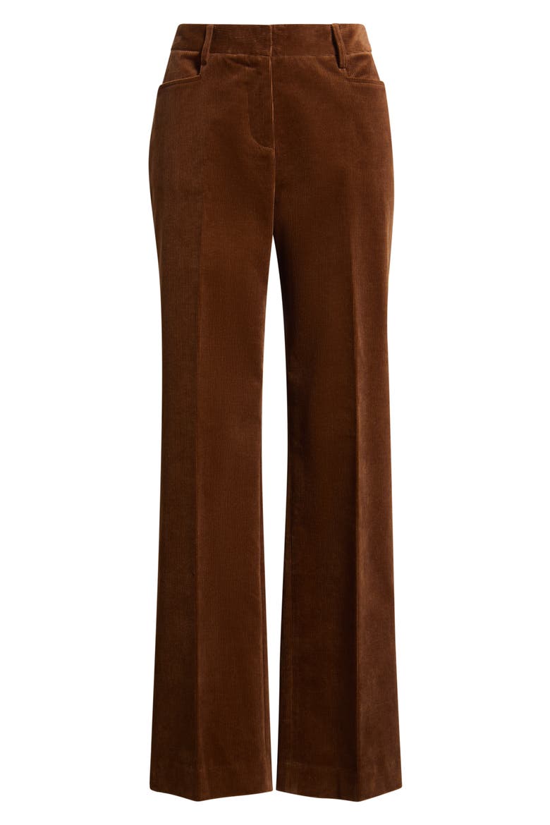 Corduroy Flare Leg Pants, Main, color, LUGGAGE