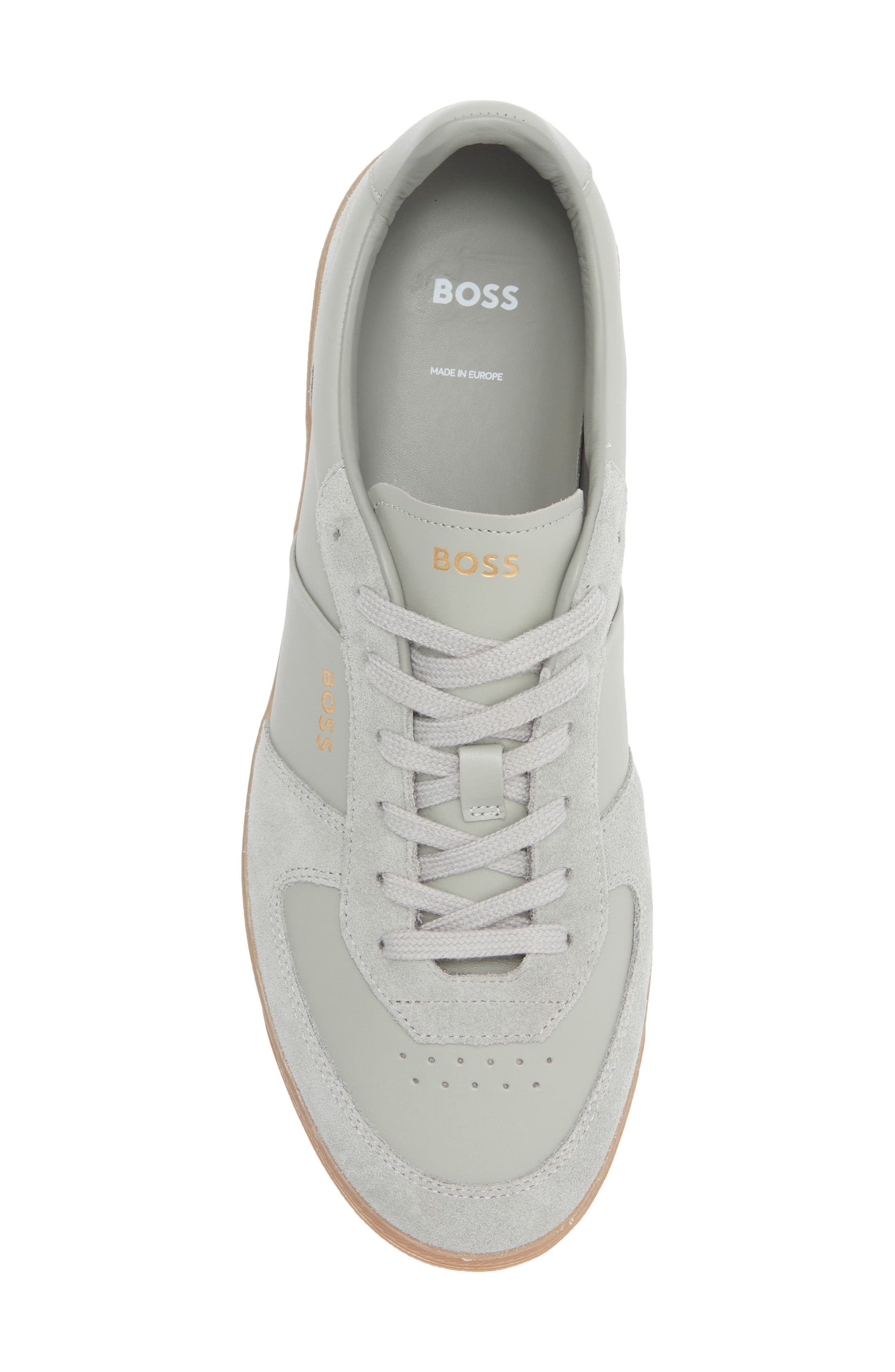 BOSS Brandon Tennis Sneaker, Alternate, color, Medium Grey