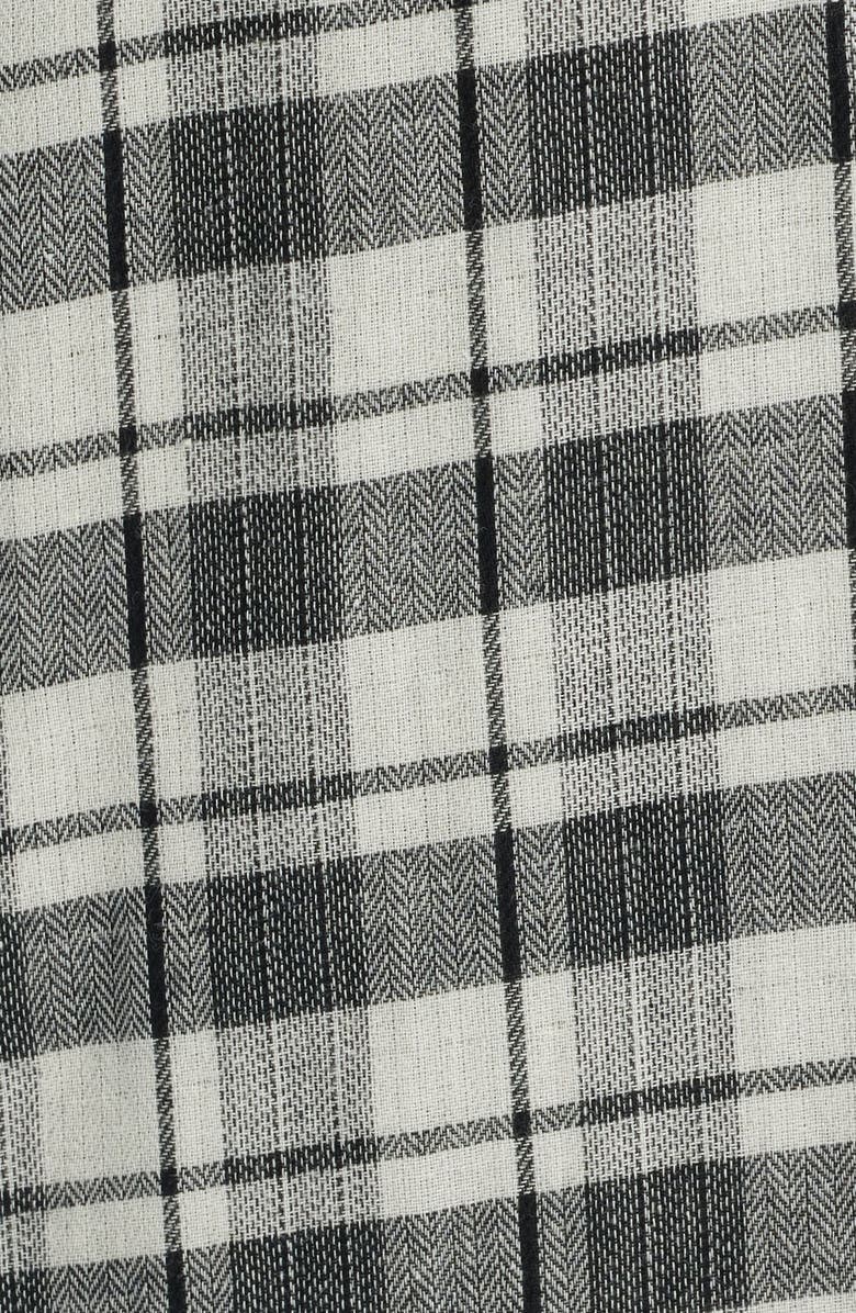 KROST Kenmare Plaid Cotton Flannel Button-Up Shirt, Alternate, color, Black