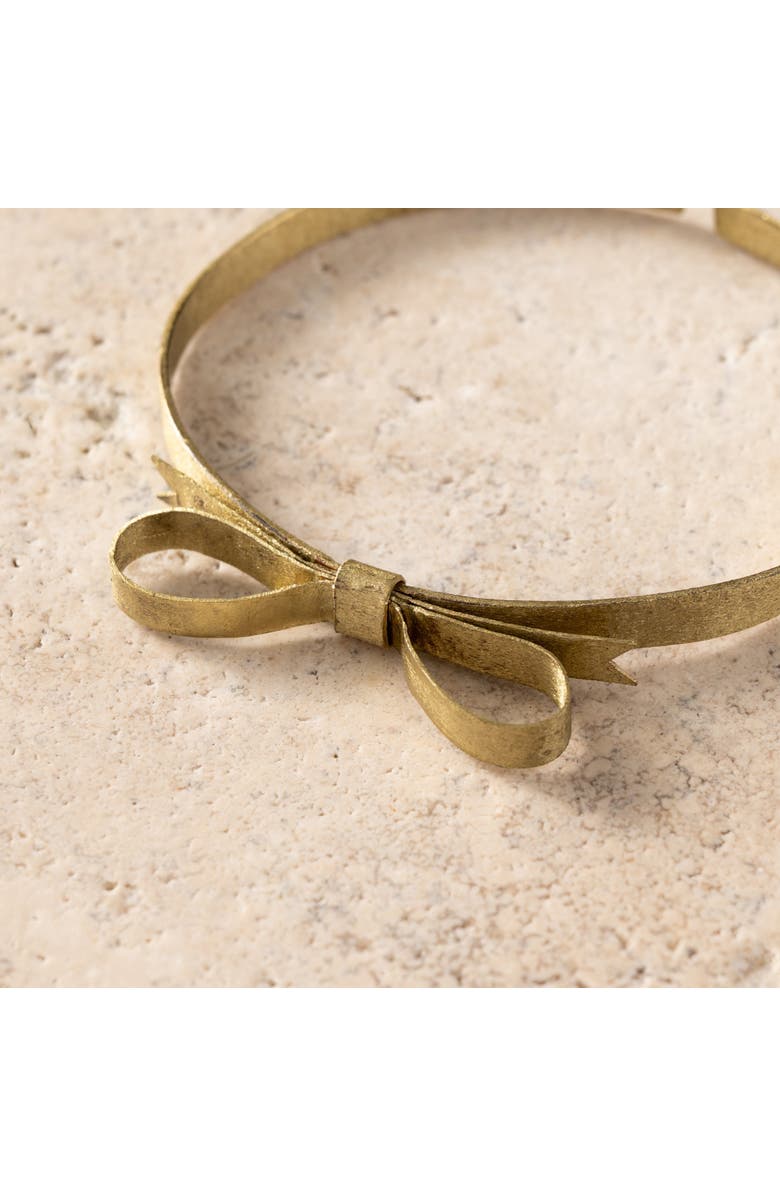 Ten Thousand Villages Dorada Bronze Bow Bracelet, Alternate, color, Bronze