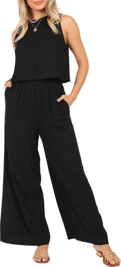 Petal & Pup Marnie Tank & Wide Leg Pants Linen Set | Nordstrom