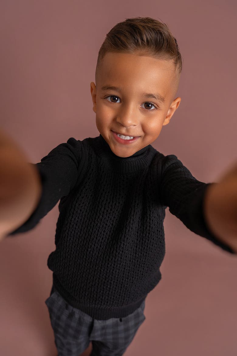 Boy Crochet Knit Sleeveless Vest, Alternate, color, Dark Navy