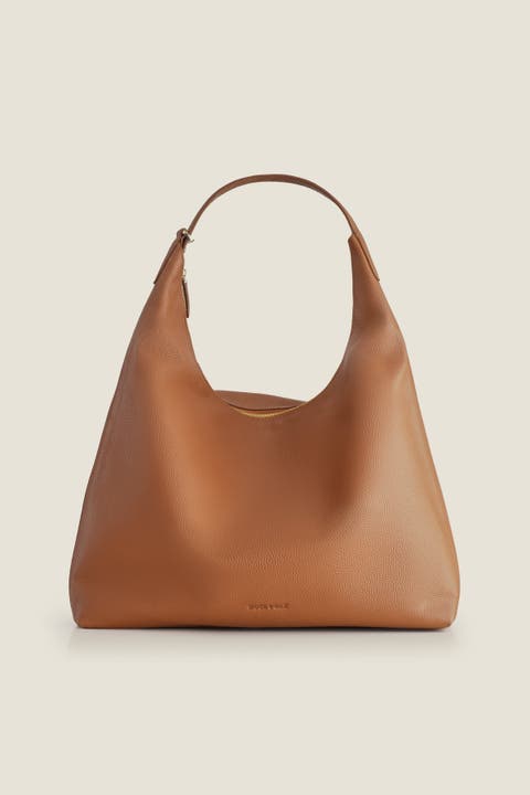 Hobo Relaxed Organized Leather Shoulder Bag