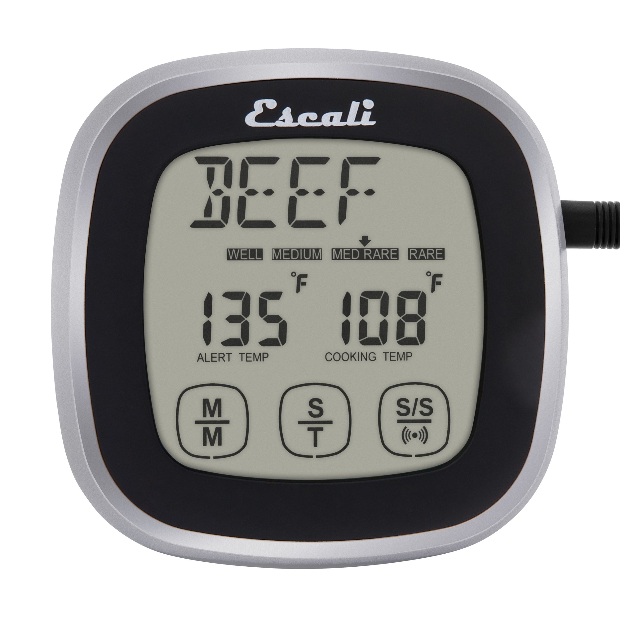 ESCALI Touch Screen Thermometer and Timer - Black