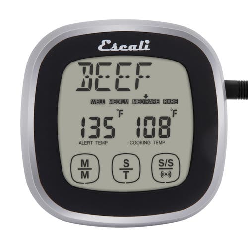 ESCALI Touch Screen Thermometer and Timer in Black 