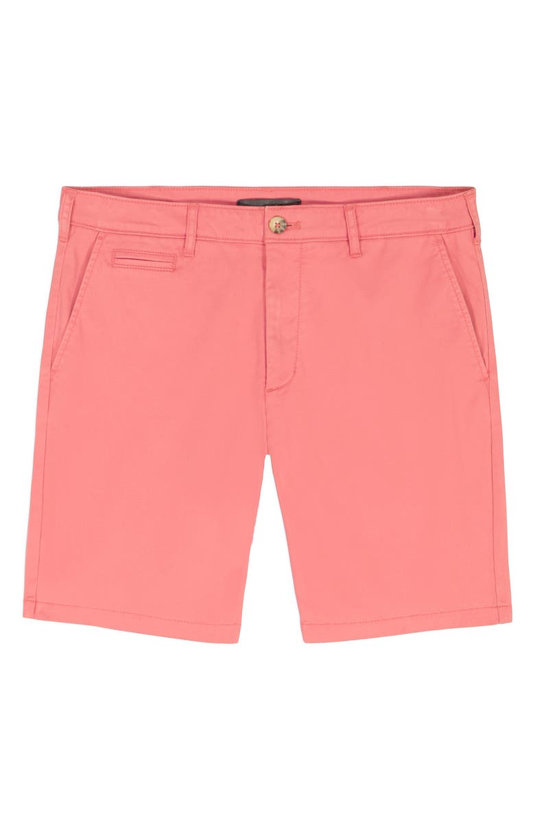 Robert Graham Brightside Flat Front Stretch Cotton Chino Shorts, Alternate, color, Holly Berry