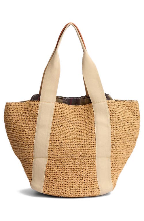 Barbour Lily Beach Raffia Tote In Natural