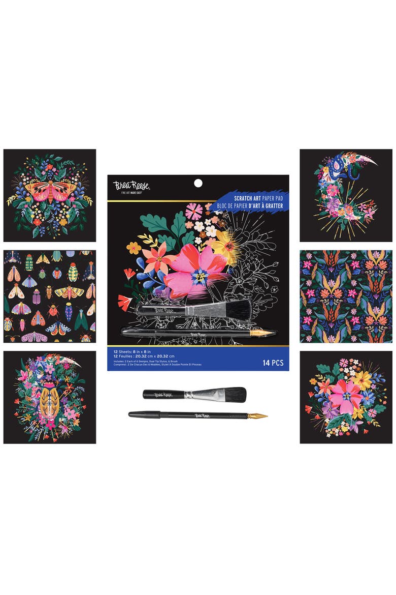 Mystical Scratch Art Paper Pad 12 Designs, Main, color, Multicolored