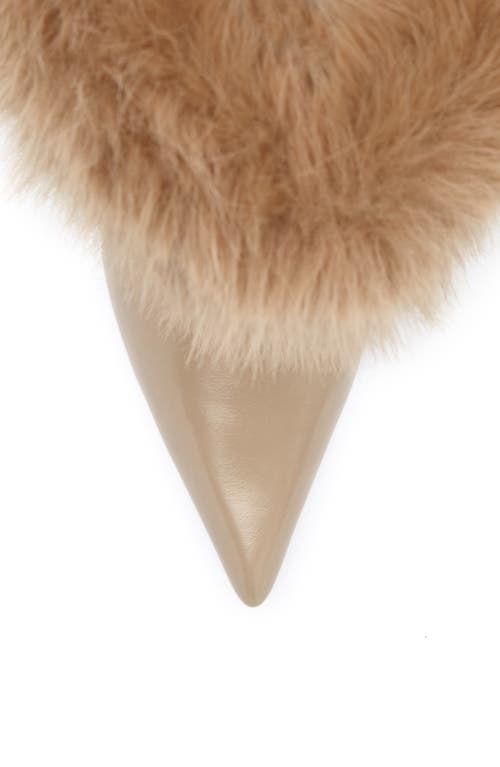 Jeffrey Campbell Thermal Faux Fur Cuff Bootie In Neutral