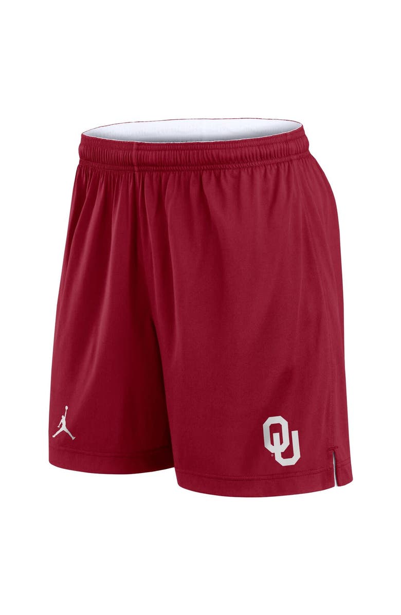 Jordan Brand Men's Jordan Brand White/Crimson Oklahoma Sooners Primetime Reversible Shorts, Alternate, color, White